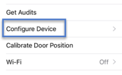 Configure Device Option